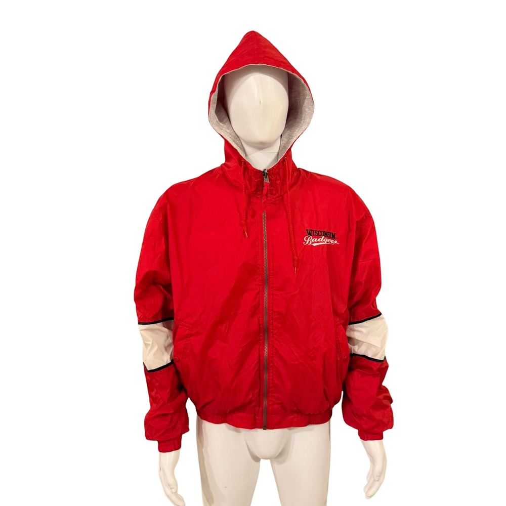 Wisconsin Badgers Reversible Hooded Jacket Mens Large